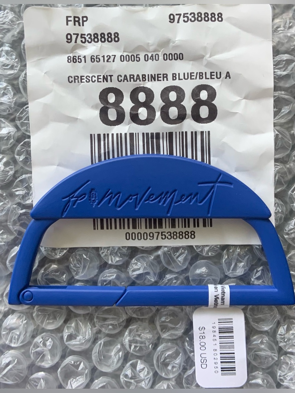 FP Movement by Free People Crescent Carabiner ~ BLUE ~ NWT** - Picture 2 of 5
